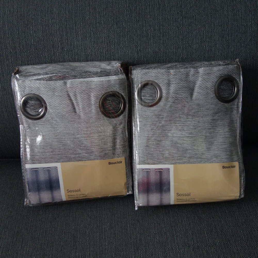 Set of Two(2) Bouclair Grommet Curtains SN# S18 BATCHA *Brand New*
